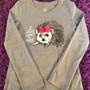 GIRLS LONG SLEEVE TEE, EUC, SZ8